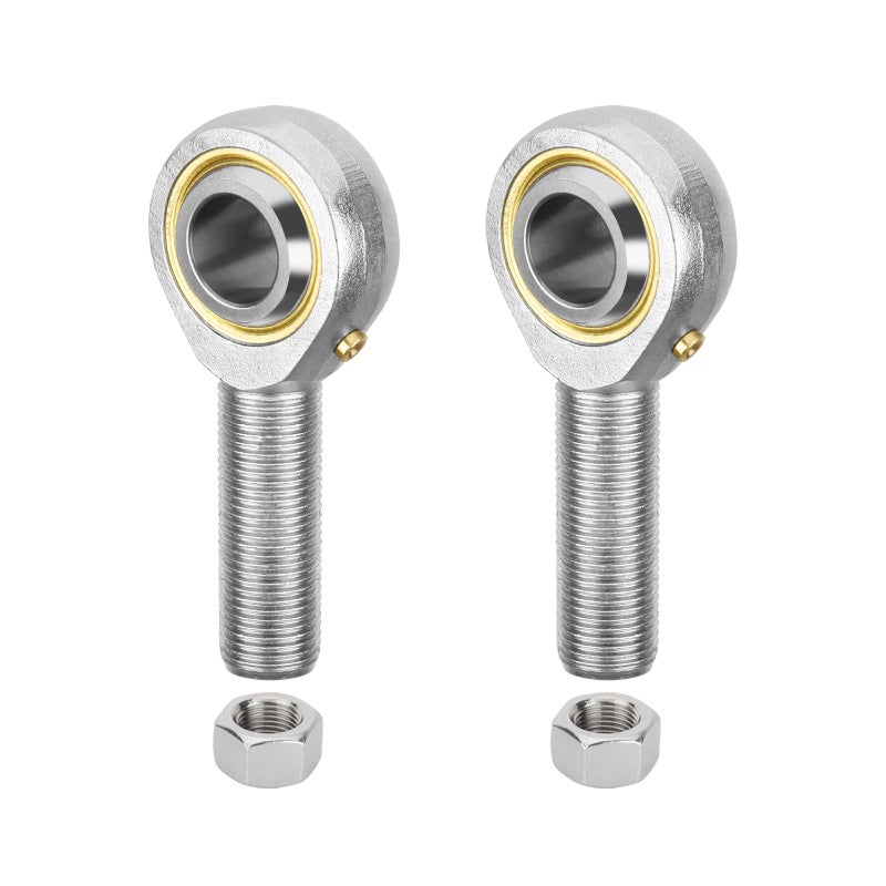 HiPicco POSB10 Rod End Bearing 5/8 Inch Bore and 5/8-18 Right Hand Thread, Self-Lubricating Male Heim Joint Rod Ends,Includes Jam Nuts 2pcs - Image 1